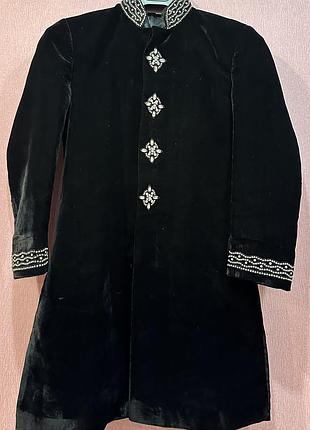 Оксамитовий  чорний кафтан,р.хs