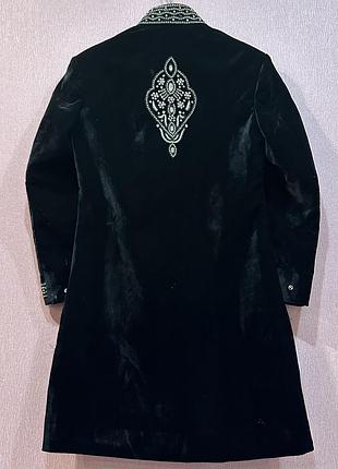 Оксамитовий  чорний кафтан,р.хs 2
