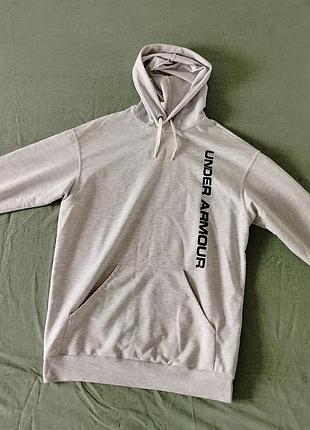 Худи under armour m легкий спортивный светло-серый кофта спортивная для бега и тренировок олимпийка мастерка
