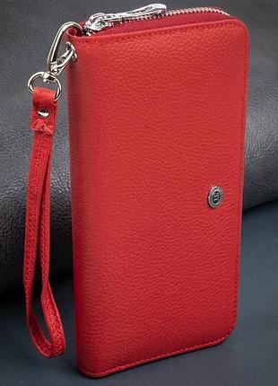 Кошелек женский st leather 18419 (st45-2) очень надежный красный
