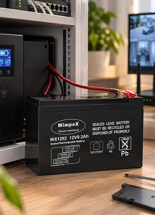 Акумулятор для дбж wimpex wx-1292 12v 9.2ah