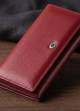 Кошелек на магнитах с клапаном женский st leather 19244 бордовый