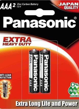 Батарейка panasonic extra heavy duty угольно-цинковая aaa(r3) блистер, 2 шт