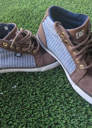 Кеди чоловічі dc shoes council mid коричневі, сині, розмір 41