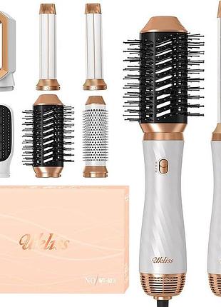 Стайлер для укладки волос ukliss hair dryer styling tools фен-щетка 6 в 1, набор для укладки волос 1000 вт