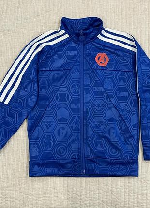 Кофта олімпійка дитяча adidas marvel синя