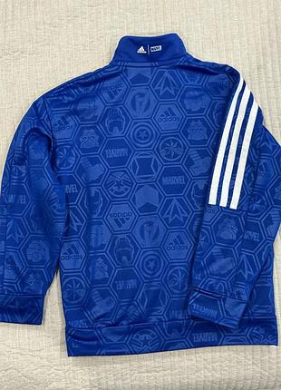 Кофта олімпійка дитяча adidas marvel синя 2