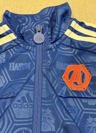 Кофта олімпійка дитяча adidas marvel синя 4