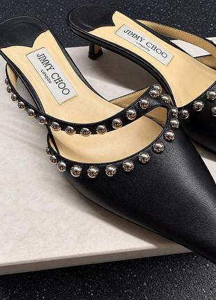 Жіночі мюлі jimmy choo, чорні, розмір 38.5, шкіра
