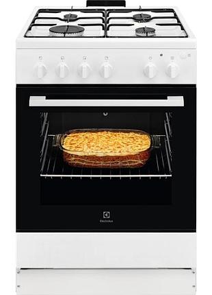 Плита electrolux газовая, 59л, 60x60см, белый