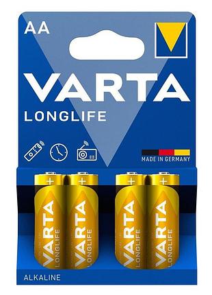 Батарейка varta longlife щелочная aa блистер, 4 шт