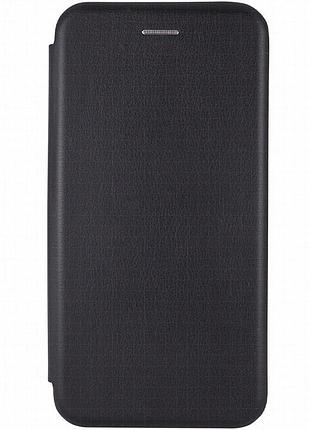 Кожаный чехол-книжка classy для motorola moto g55 5g черный