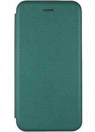 Кожаный чехол-книжка classy для xiaomi redmi note 8 / note 8 2021 зеленый