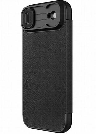 Кожаный чехол-книжка nillkin qin pro camshield для apple iphone 17 air (6.5") black