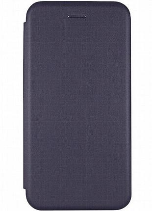 Кожаный чехол-книжка classy для xiaomi redmi note 13 pro+ темно-синий