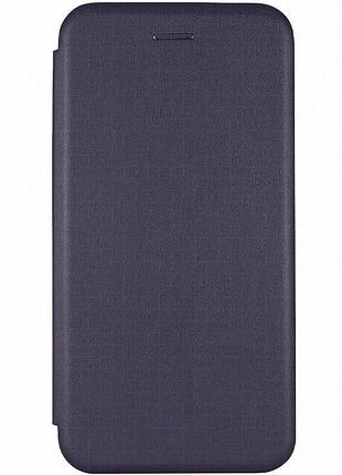 Кожаный чехол-книжка classy для motorola moto g15 4g темно-синий