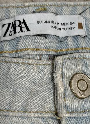 Жіночі джинси zara світло-блакитні прямого крою, розмір 44 / xl