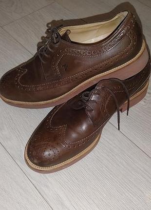 Шкіряні броги tod's italy 3