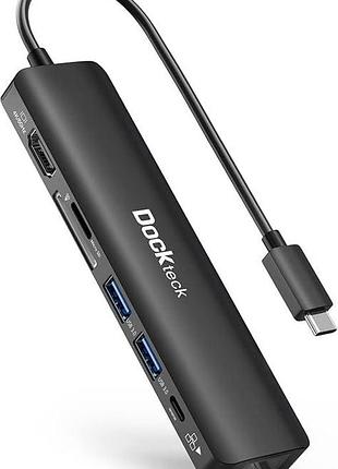 Usb-концентратор 7 в 1 dockteck usb-c hub dd0015 многопортовый usb-c хаб с ethernet выходом
