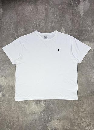 Футболка polo ralph lauren поло ральф лорен біла чоловіча оригінал xxl