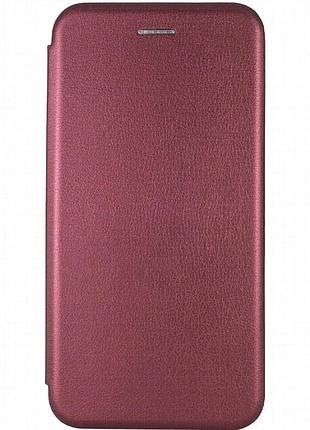 Кожаный чехол-книжка classy для apple iphone 11 (6.1") бордовый