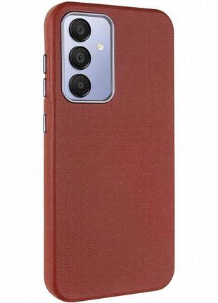Кожаный чехол leather case metal buttons для samsung galaxy s23 fe red