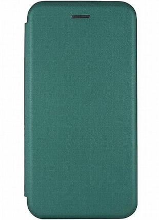 Кожаный чехол-книжка classy для motorola moto g56 5g зеленый