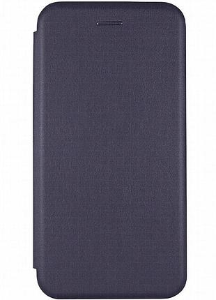 Кожаный чехол-книжка classy для oppo a78 4g темно-синий
