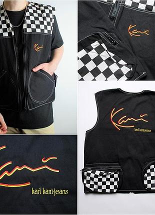 Винтажная жилетка karl kani 90s vintage hip-hop vest
