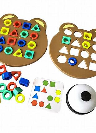 Настольная интерактивная игра ummi shape matching game + answer bell colorful