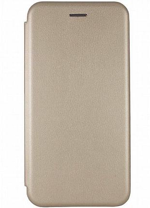 Кожаный чехол-книжка classy для motorola edge 50 pro золотой