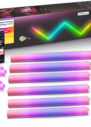 Настенный светильник lines sal-013b bluetooth usb interface with app (6+2 pcs) white
