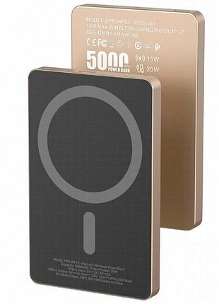 Портативное зу power bank amaya apb-wf53 15w с бзу 5000 mah black