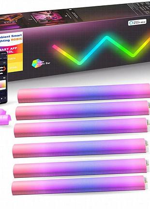 Настенный светильник lines sal-013b bluetooth usb interface with app (6+1 pcs) white