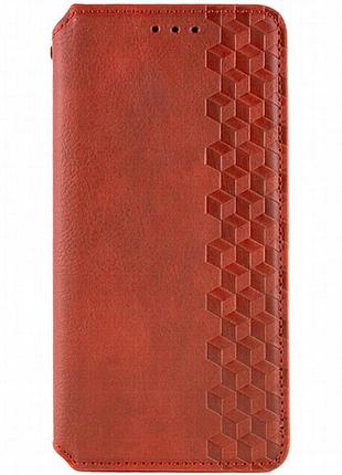 Кожаный чехол-книжка getman cubic (pu) для realme 10 4g красный