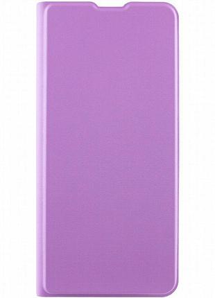 Кожаный чехол-книжка getman elegant (pu) для motorola moto e40 сиреневый