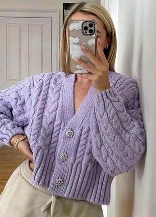 Кардиган акрил женский zara