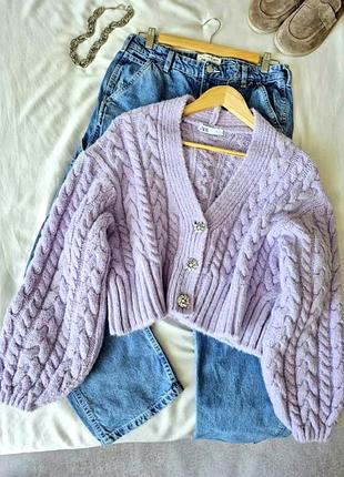 Кардиган акрил женский zara