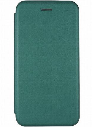 Кожаный чехол-книжка classy для motorola edge 70 зеленый