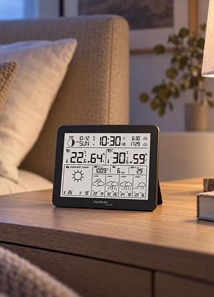 Метеостанция wi‑fi technoline wd3000 с прогнозом на 5 дней, датчиком tx205d‑ty, температурой, влажностью, pm2.5, черная 2