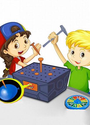 Настольная интерактивная игра ummi 707-88 nail hammering game blue