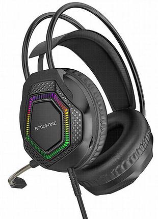Накладные наушники borofone bo105 thunder (3.5mm+usb/2m) black