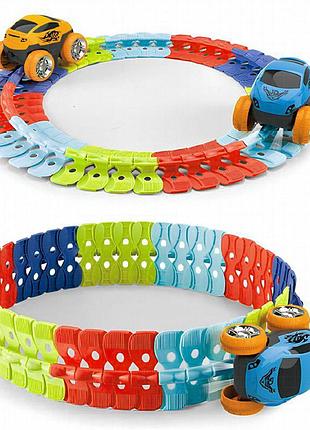 Интерактивный трек с инерционной машинкой sht 088 changeable trak (46pcs/1car) colorful