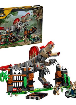 Конструктор lego jurassic world побег спинозавра