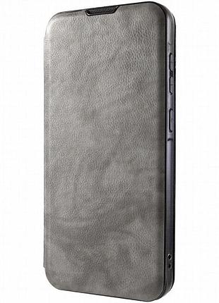 Кожаный чехол-книжка belora для xiaomi redmi note 8 pro gray