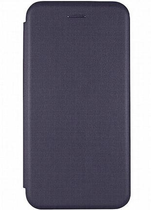 Кожаный чехол-книжка classy для xiaomi redmi note 14 5g темно-синий