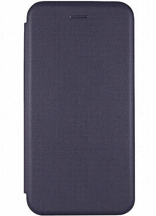 Кожаный чехол-книжка classy для blackview shark 8 темно-синий