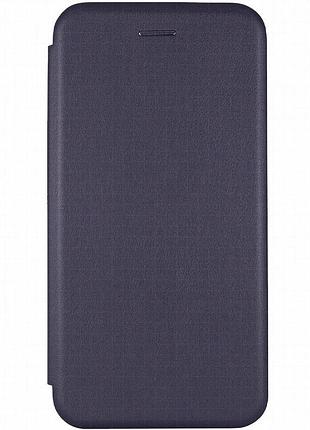 Кожаный чехол-книжка classy для samsung galaxy a21s темно-синий