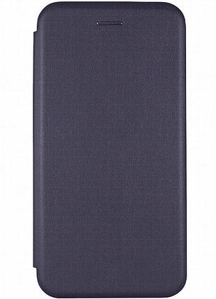 Кожаный чехол-книжка classy для motorola moto g85 темно-синий