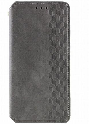 Кожаный чехол-книжка getman cubic (pu) для xiaomi redmi a7 pro 4g / poco c81 серый
